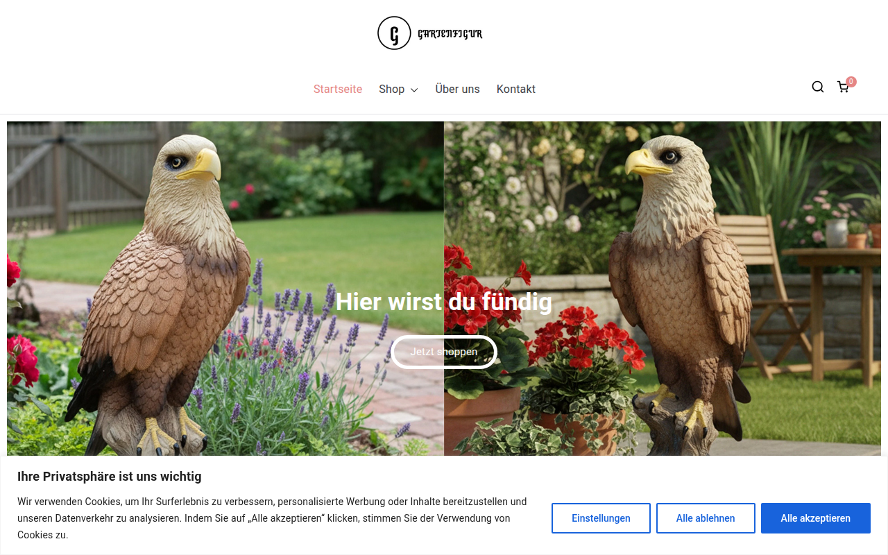 Screenshot van gartenfigur.com