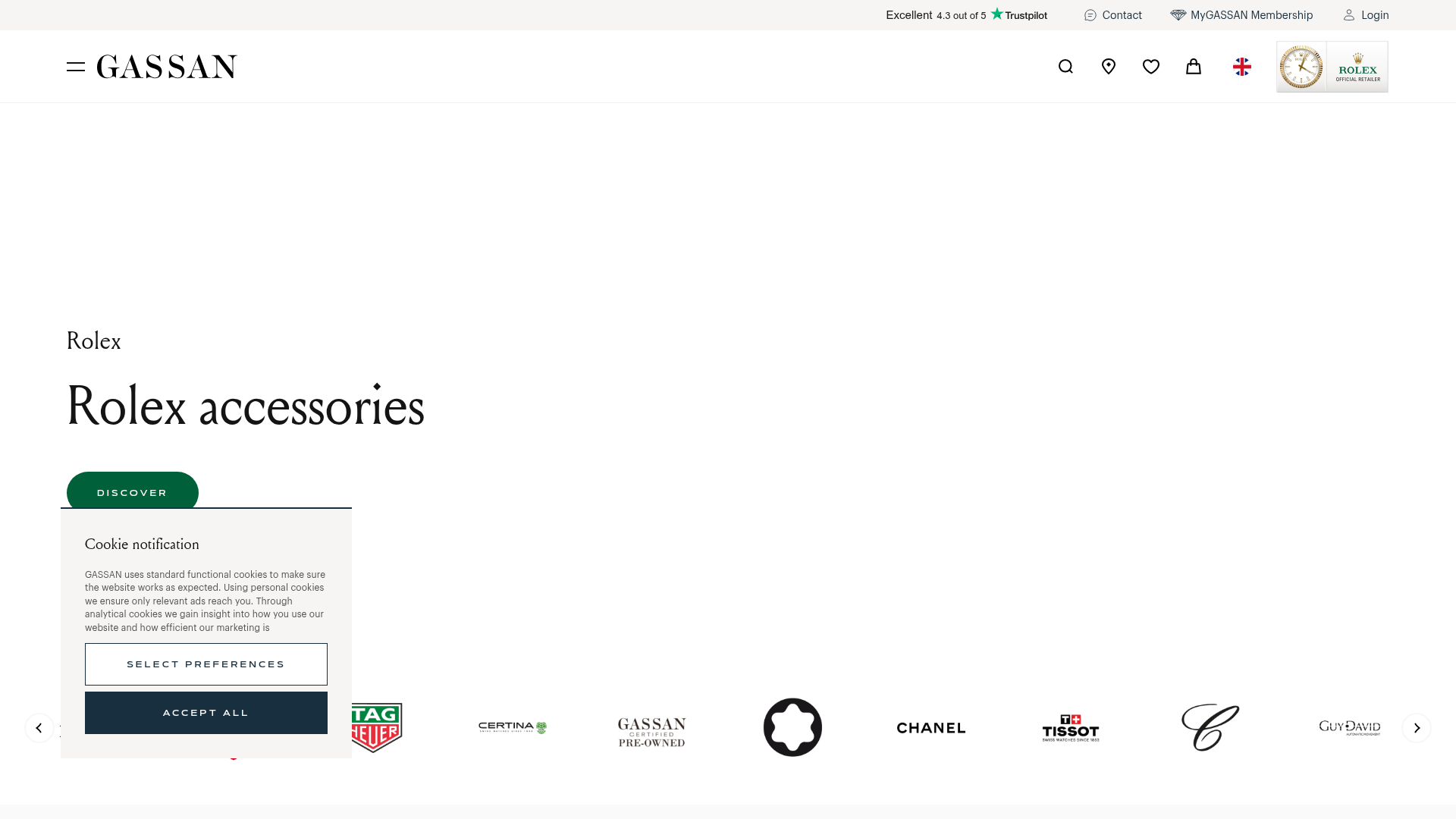 Screenshot van gassan.com