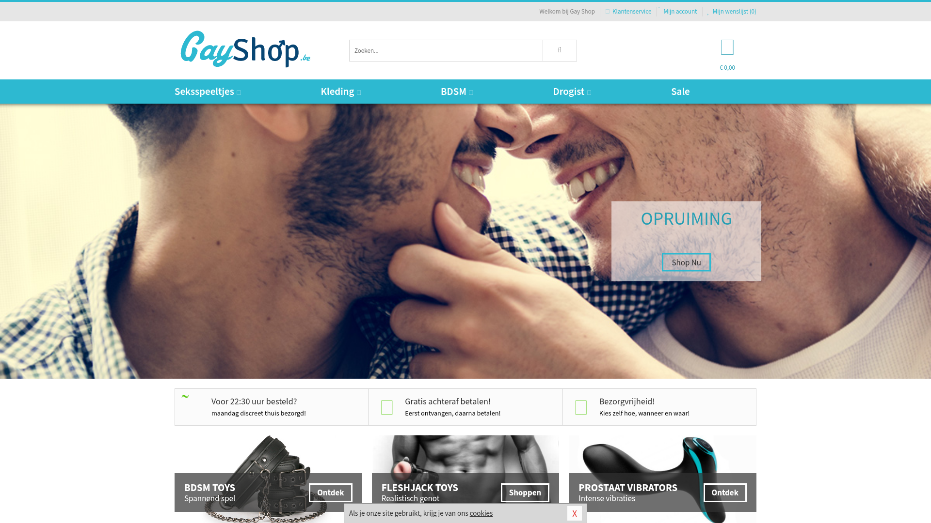 Screenshot van gay-shop.be