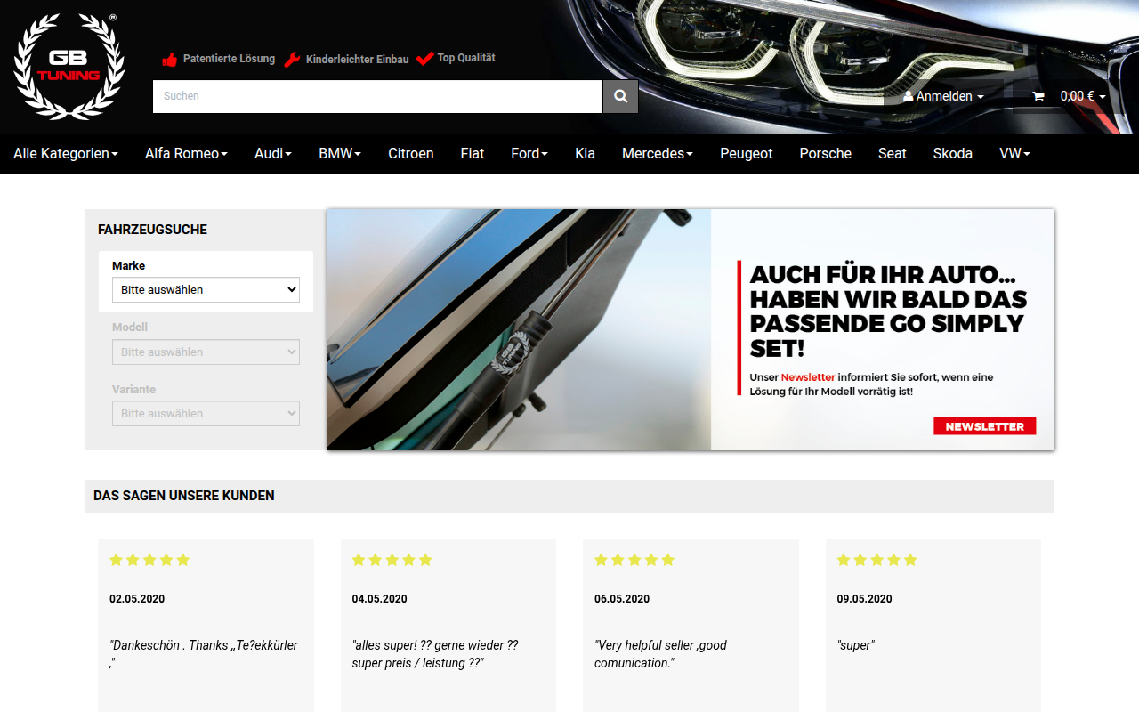 Screenshot van gb-tuning.de