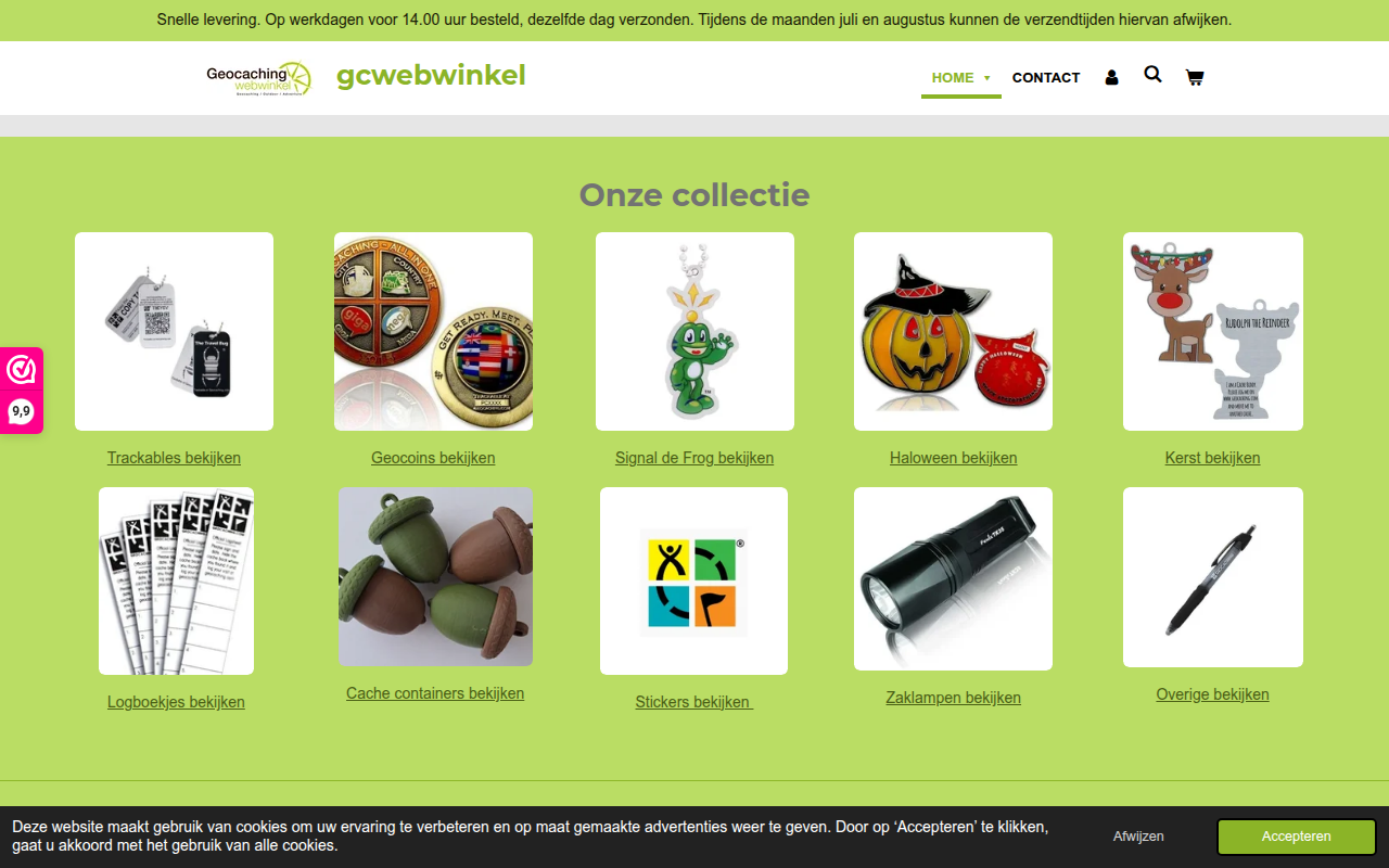 Screenshot van gcwebwinkel.nl