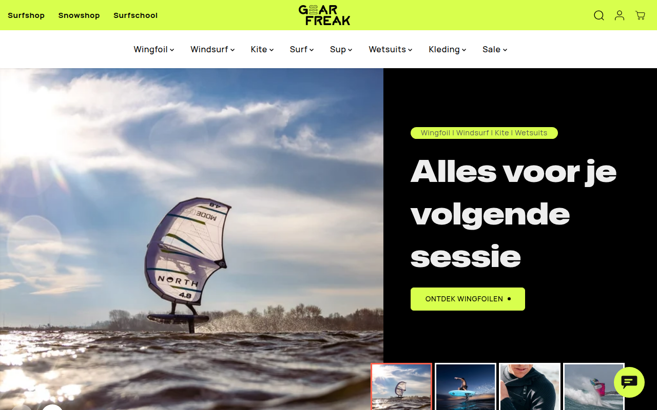Screenshot van gearfreak.nl