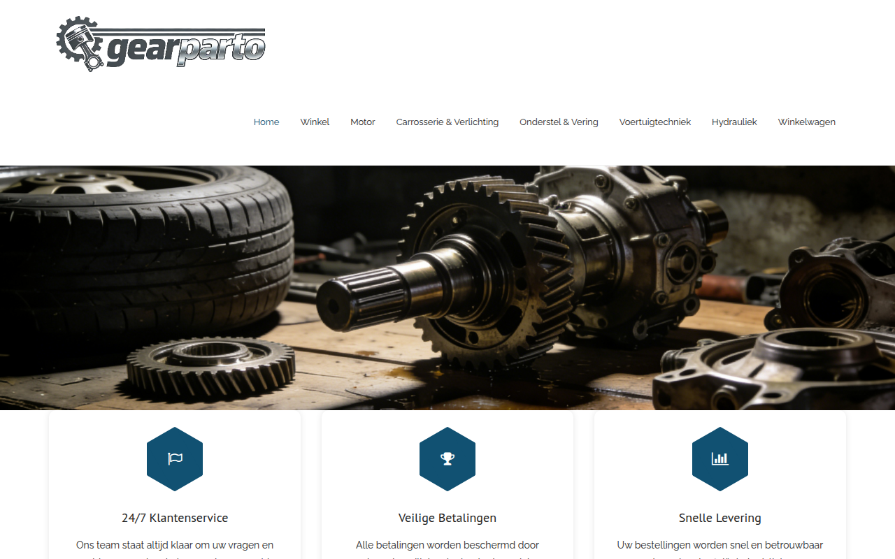 Screenshot van gearparto.com