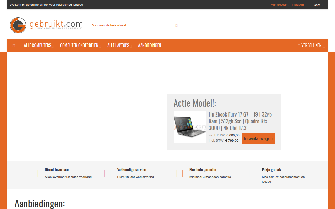 Screenshot van Gebruiktdotcom bv