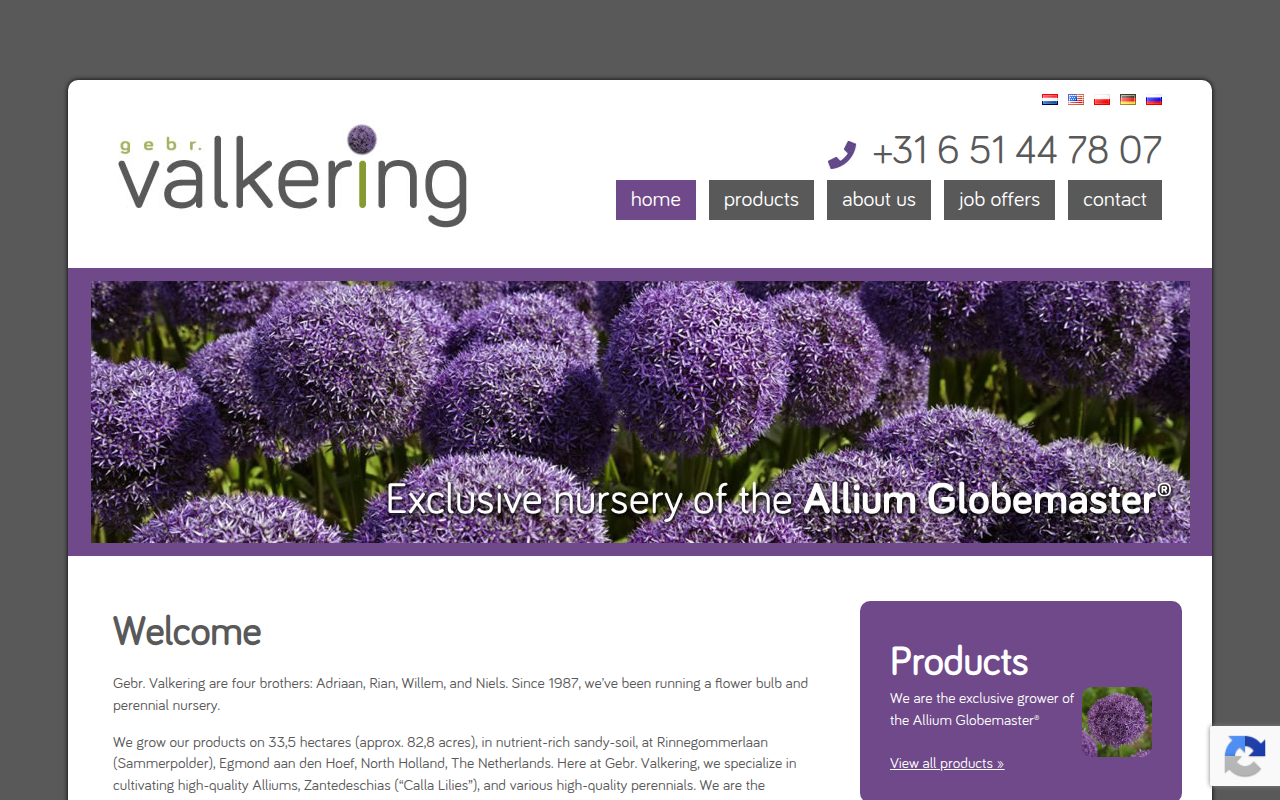 Screenshot van gebrvalkering.nl