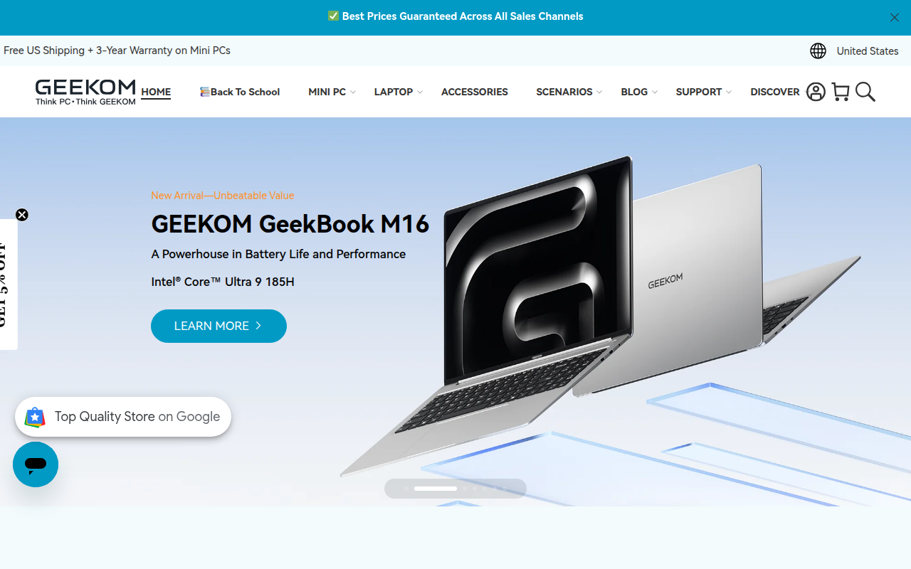 Screenshot van geekompc.com