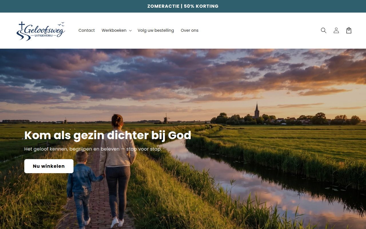 Screenshot van geloofsweg.nl