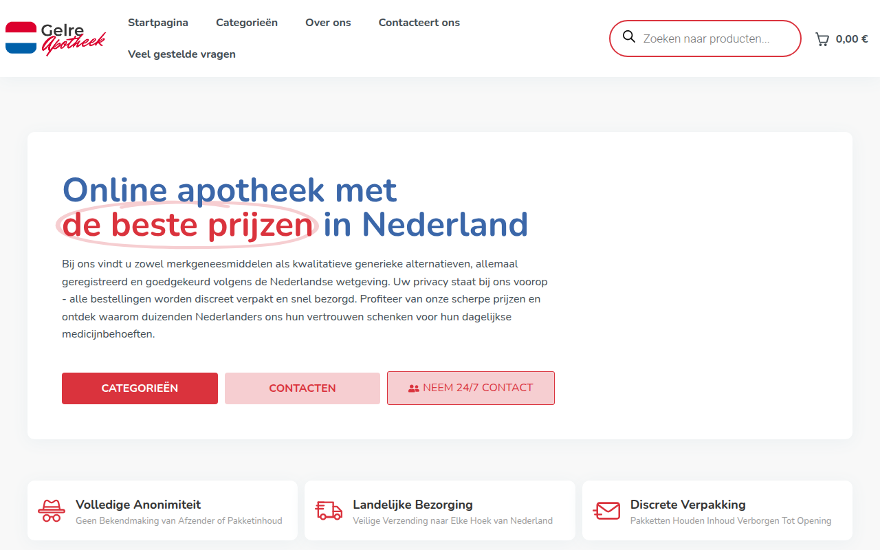 Screenshot van gelre-apotheek.com