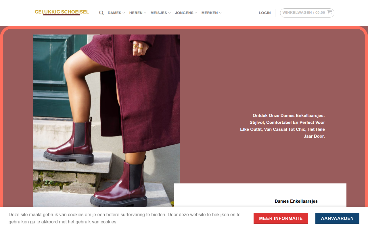 Screenshot van Mooie Kleding &amp; Accessoires Korting - Gelukkig Schoeisel