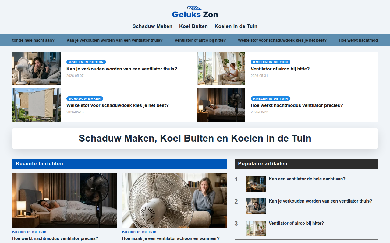 Screenshot van gelukszon.nl