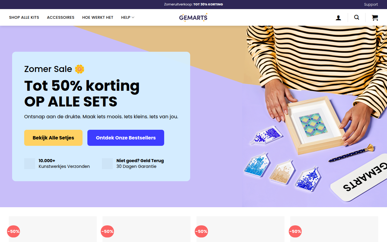 Screenshot van gemarts.nl