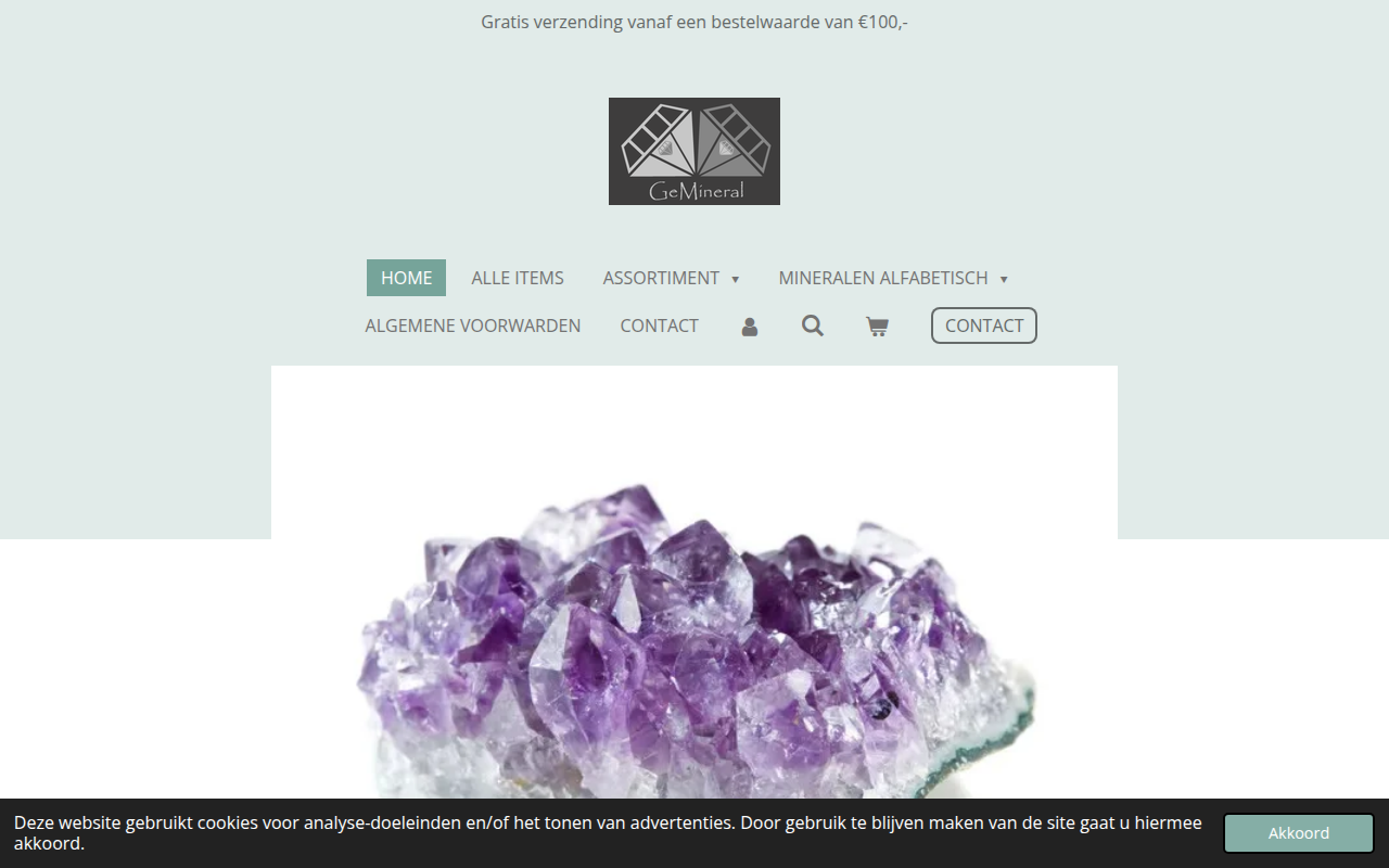 Screenshot van gemineral.nl