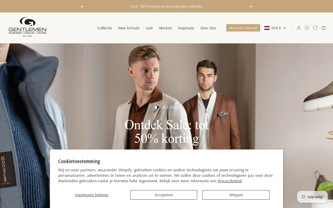 Screenshot van gentlemenmode.nl