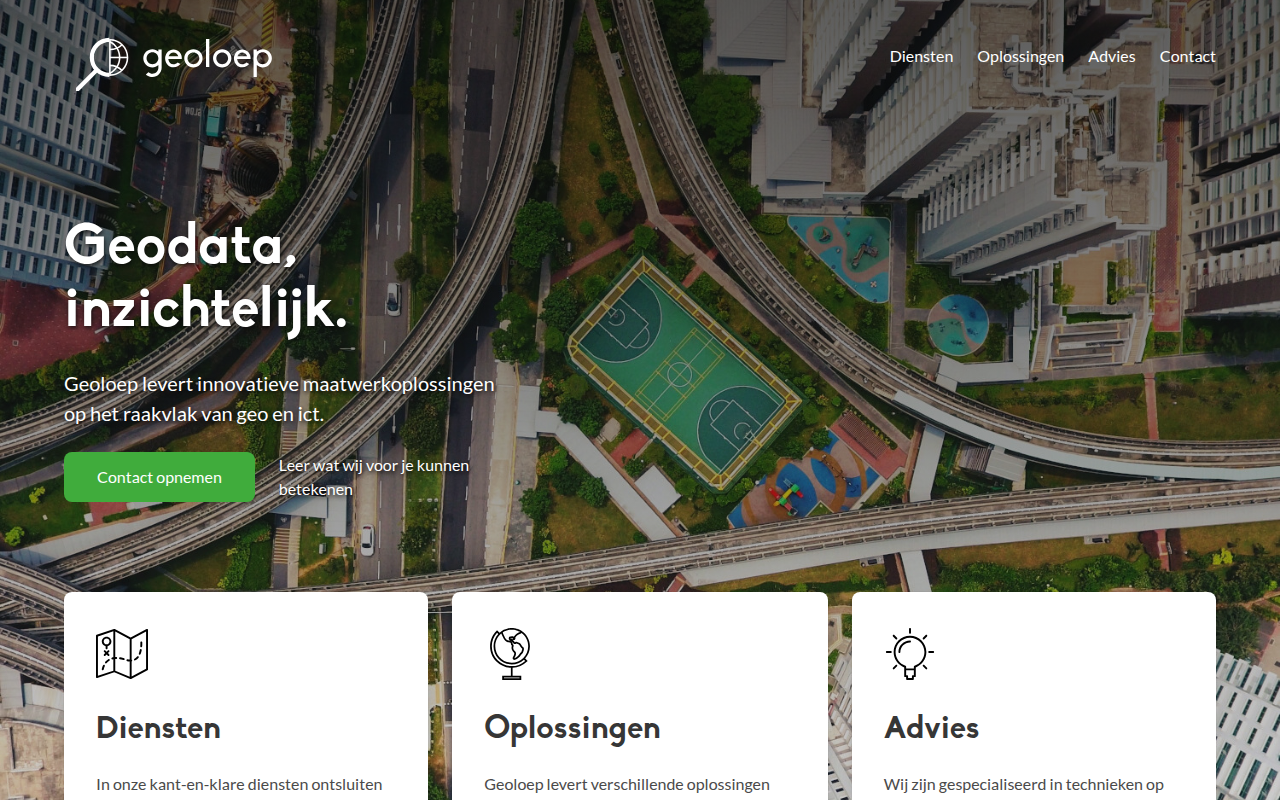 Screenshot van geoloep.nl