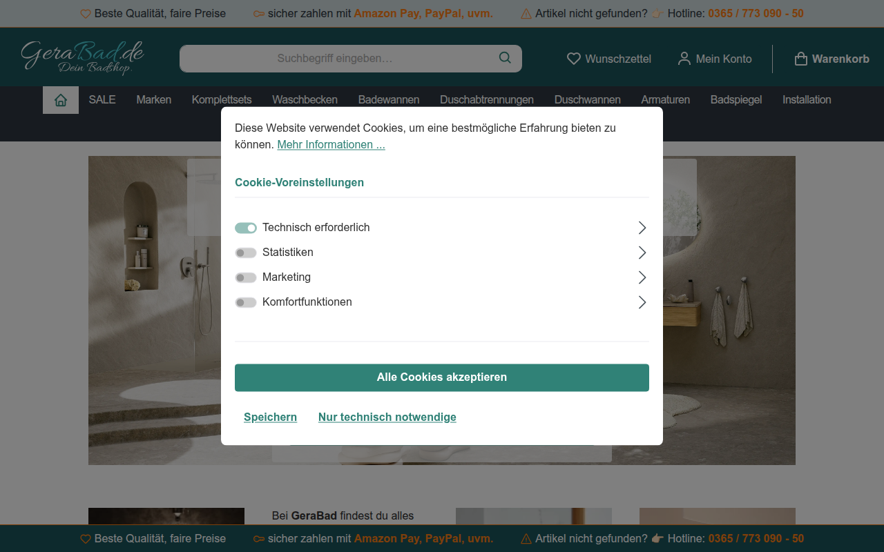 Screenshot van gerabad.de