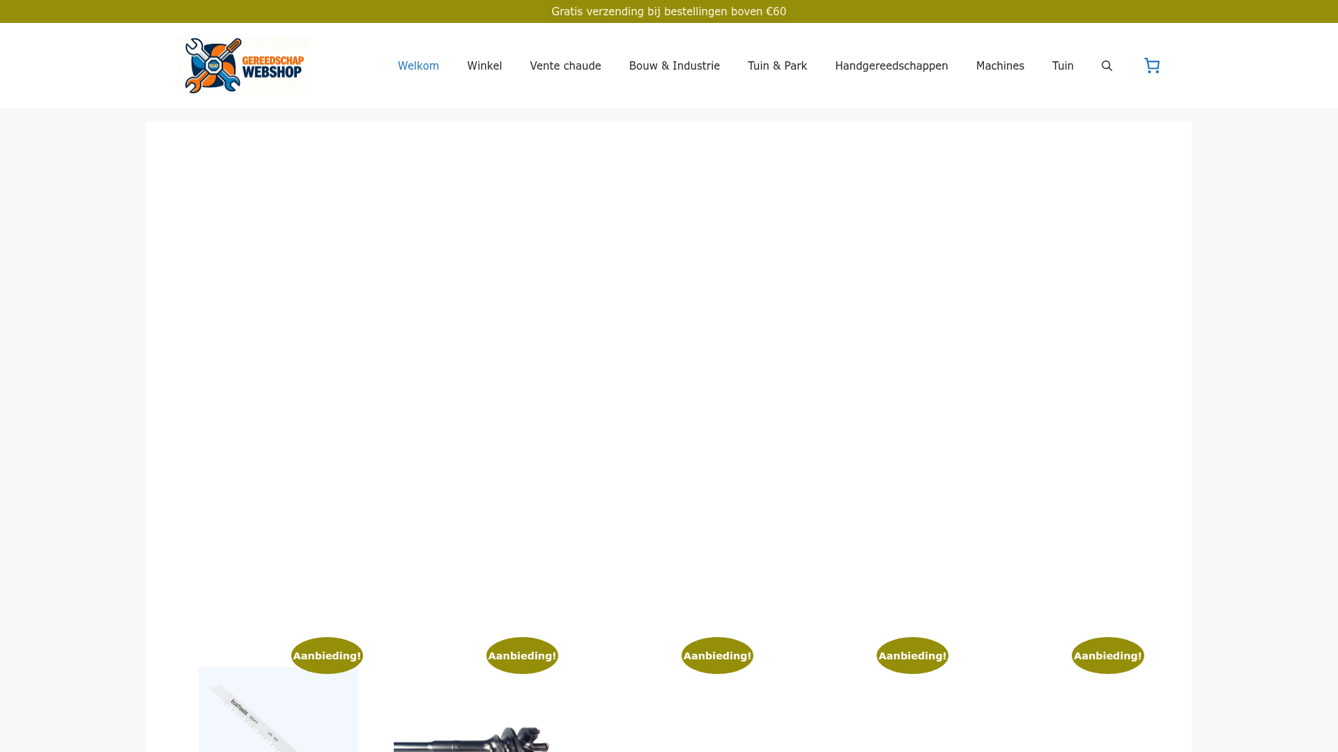 Screenshot van gereedschapwebshop.com