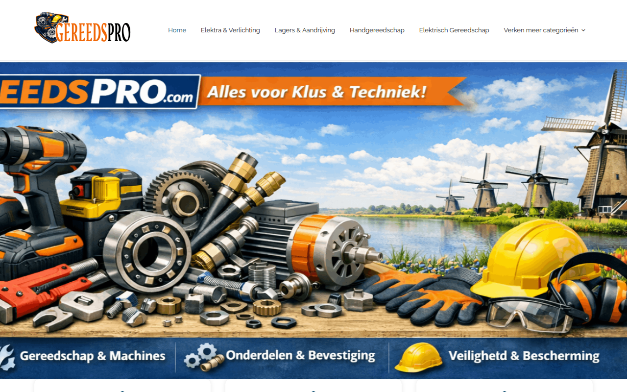 Screenshot van gereedspro.com