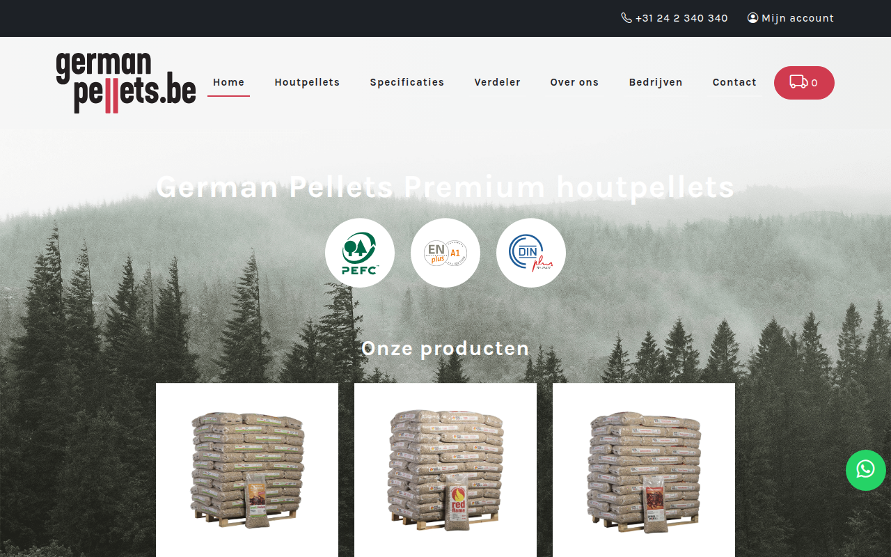 Screenshot van german-pellets.be