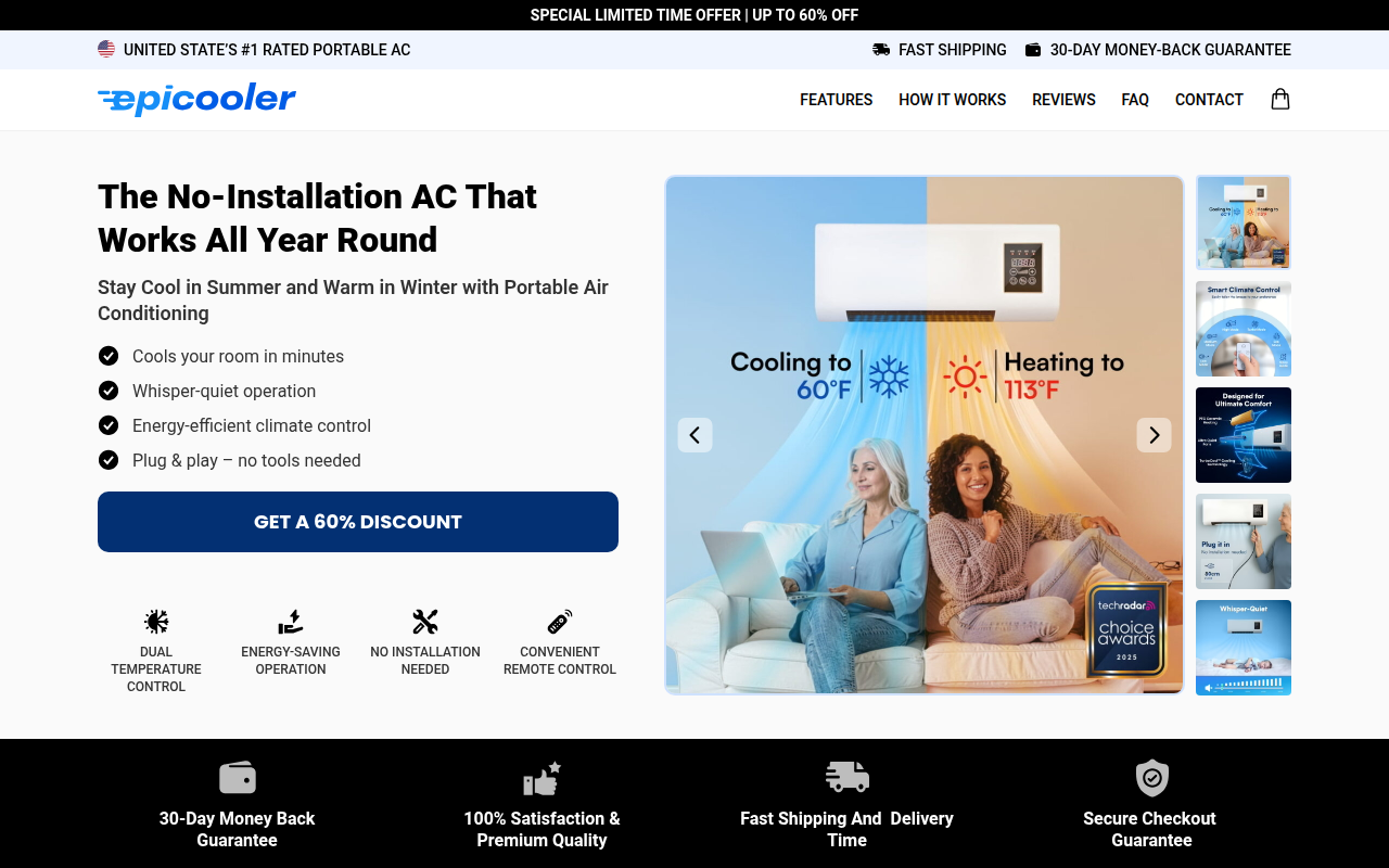 Screenshot van get-epicooler.primeshopers.com