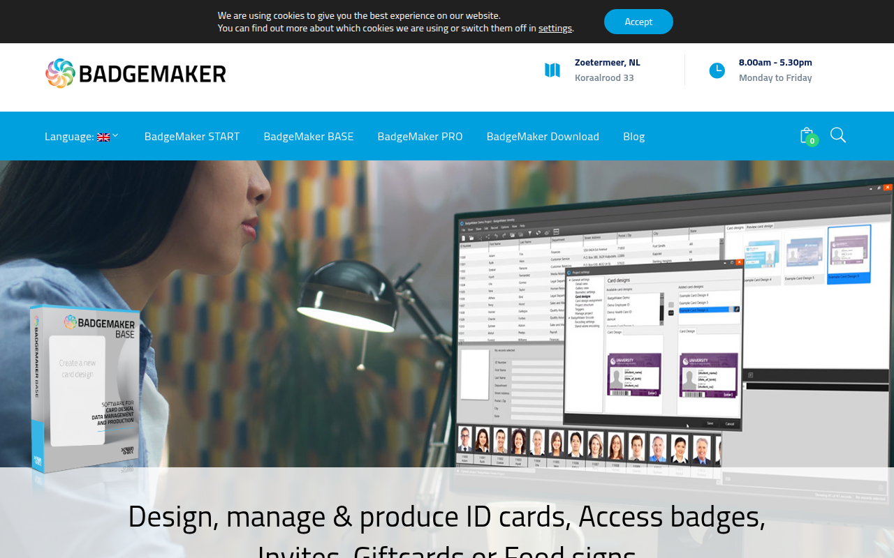 Screenshot van getbadgemaker.com