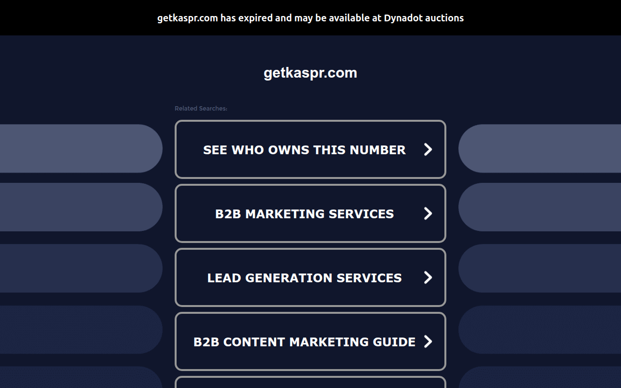 Screenshot van getkaspr.com