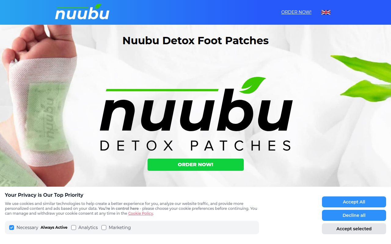 Screenshot van getnuubu.com