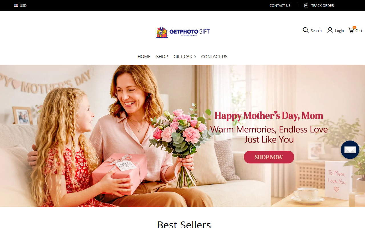 Screenshot van getphotogifts.com