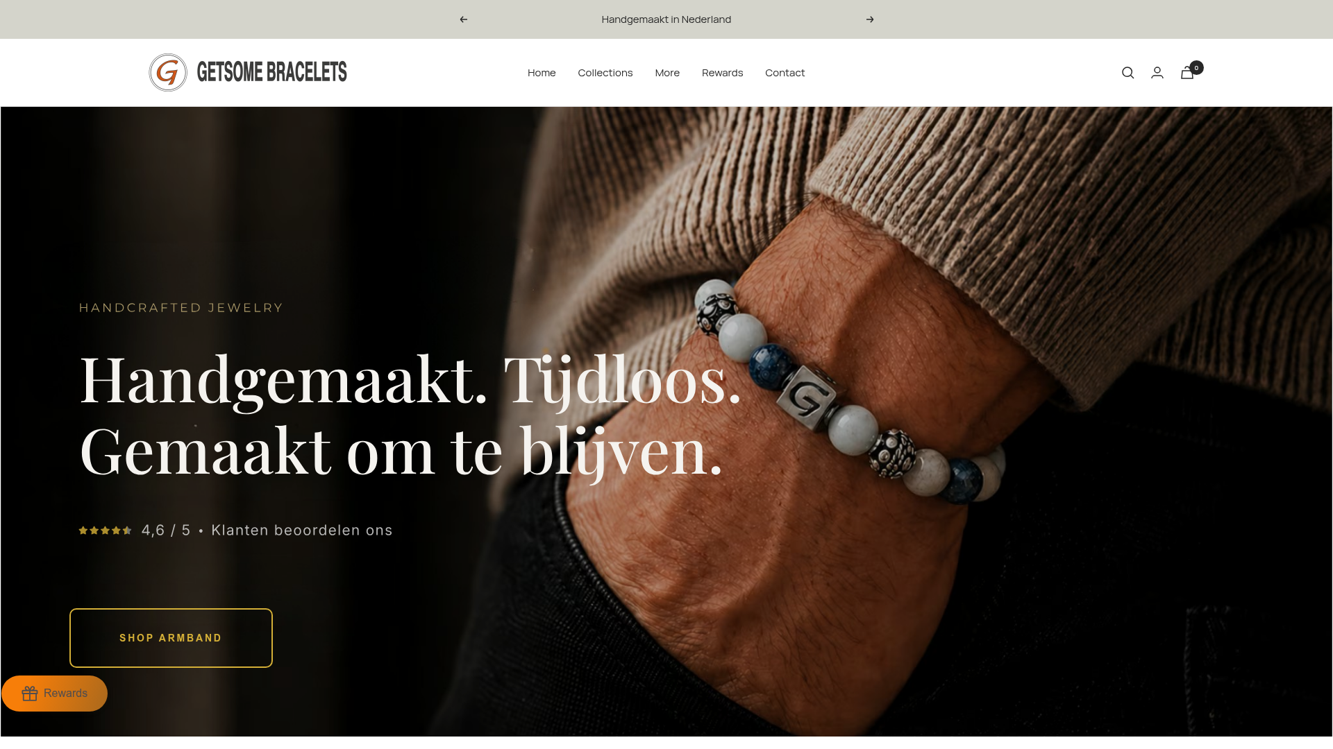 Screenshot van getsome-bracelets.nl