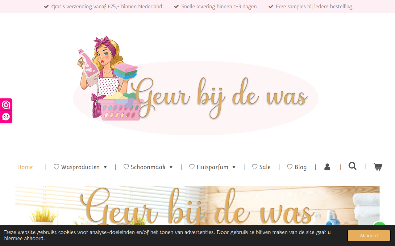 Screenshot van geurbijdewas.nl
