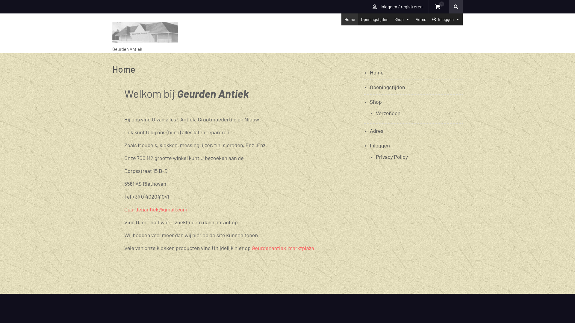 Screenshot van geurdenantiek.com