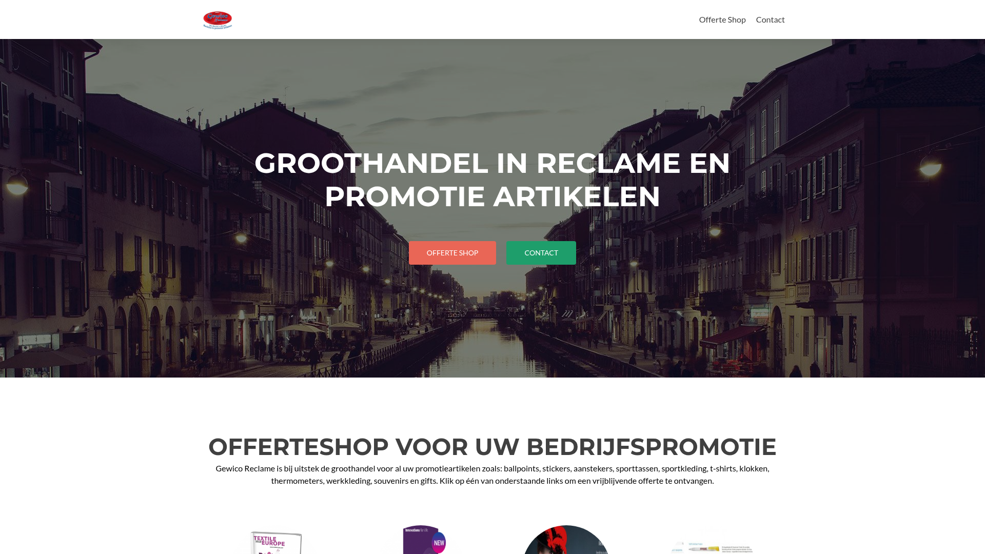 Screenshot van gewico.nl