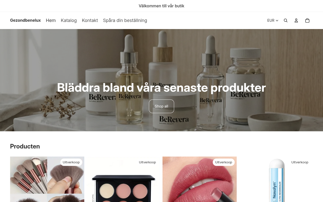 Screenshot van gezondbenelux.com