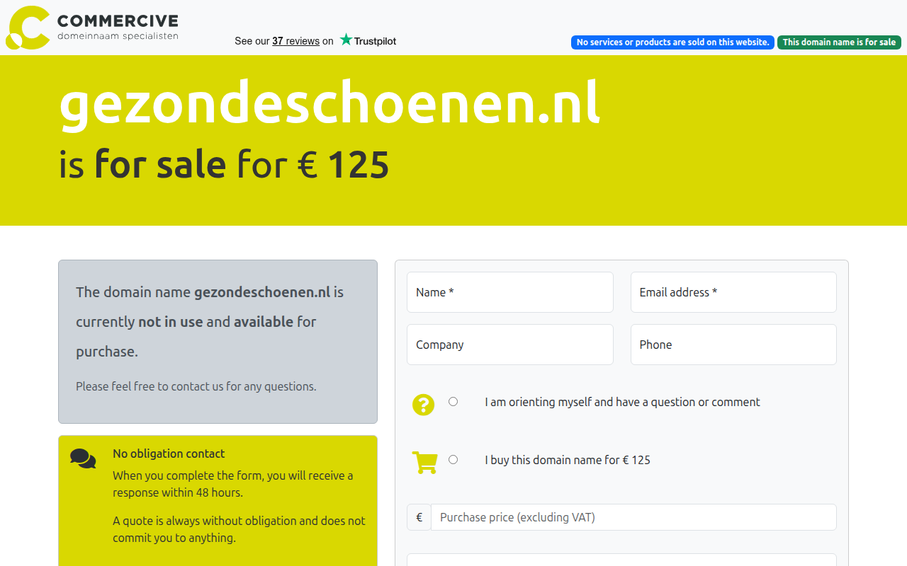 Screenshot van gezondeschoenen.nl is te koop. Interesse? Neem contact op