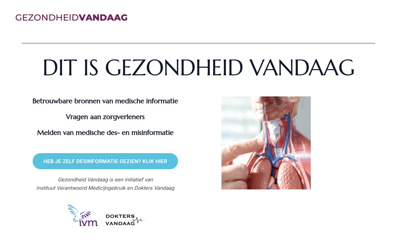 Screenshot van gezondheidvandaag.nl