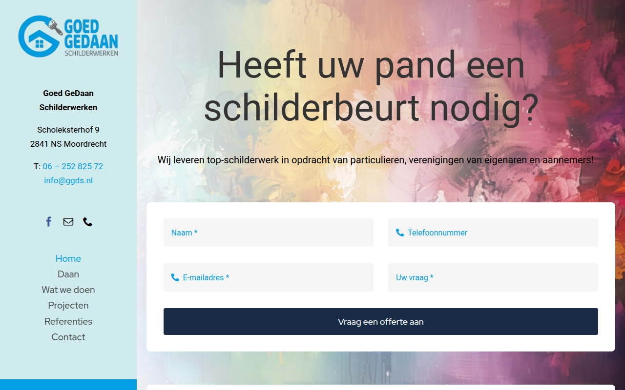 Screenshot van ggds.nl