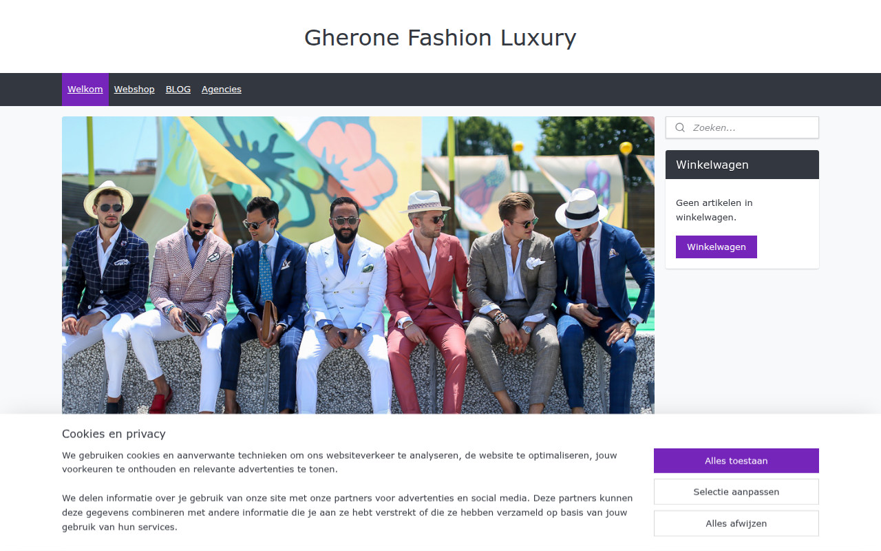 Screenshot van gheronefashionluxury.nl