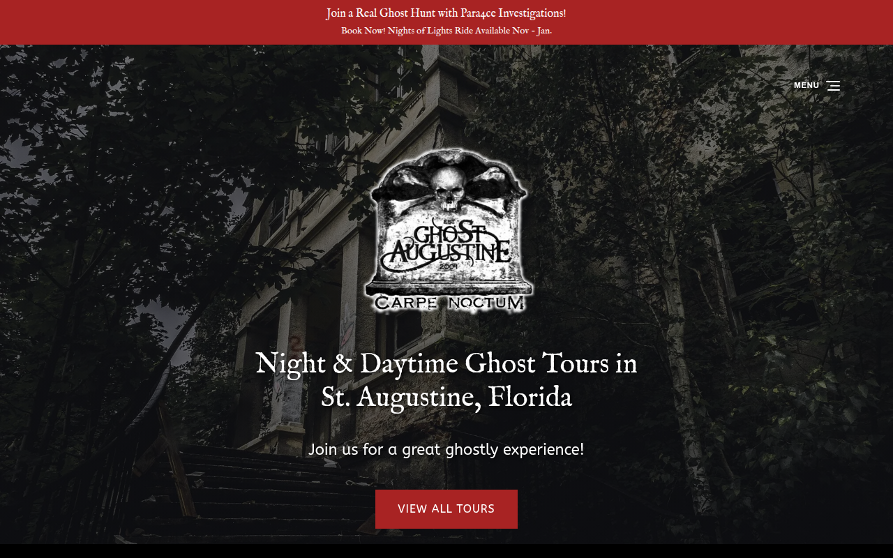 Screenshot van ghostaugustine.com