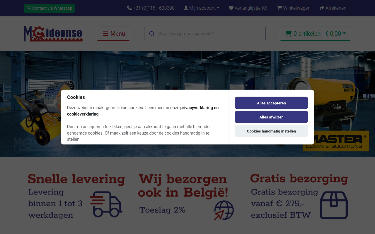 Screenshot van gideonse.nl