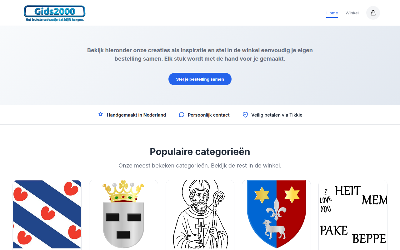Screenshot van gids2000.nl