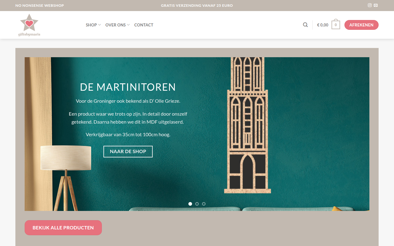 Screenshot van giftsbymaris.nl