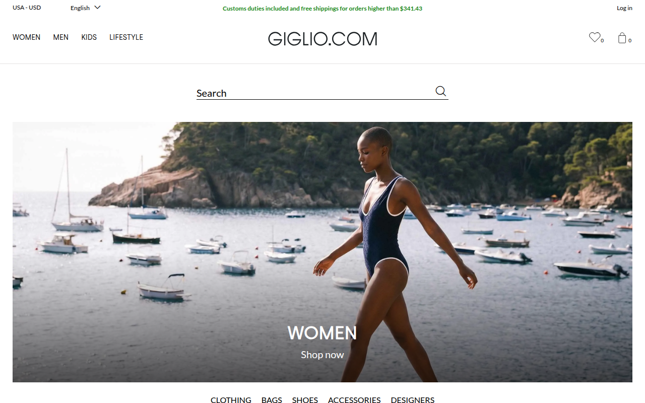 Screenshot van giglio.com