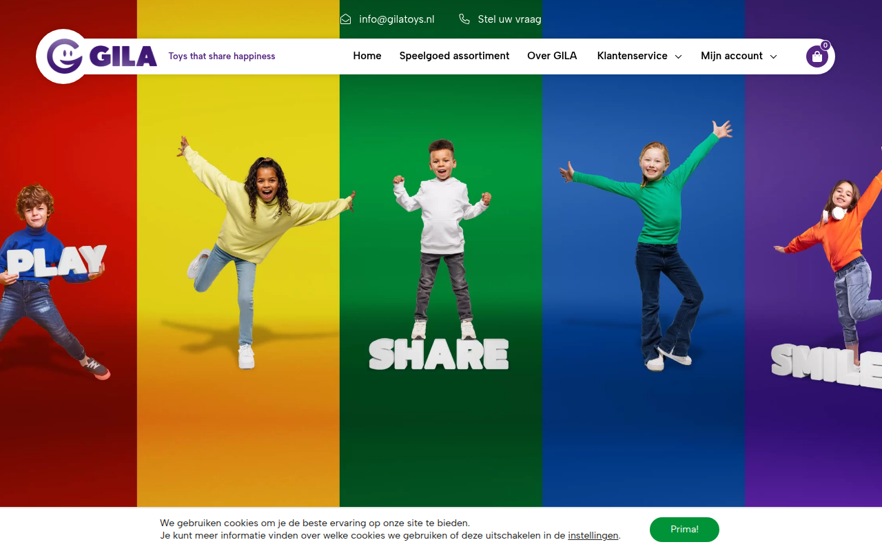 Screenshot van gilatoys.nl