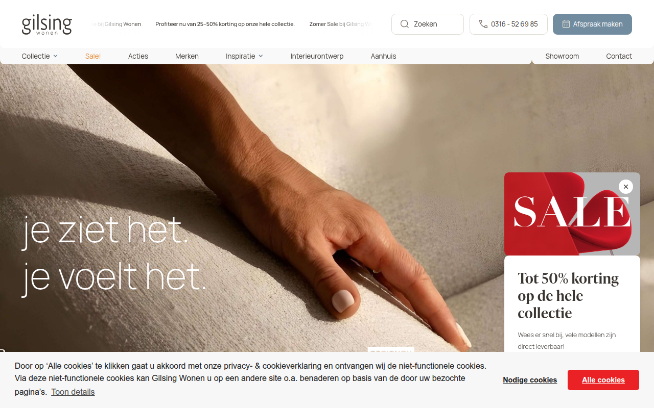 Screenshot van gilsingwonen.nl