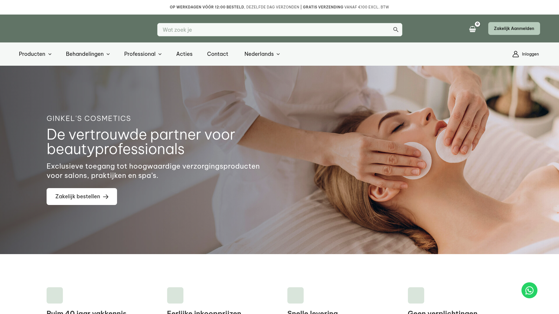 Screenshot van ginkelsshop.nl