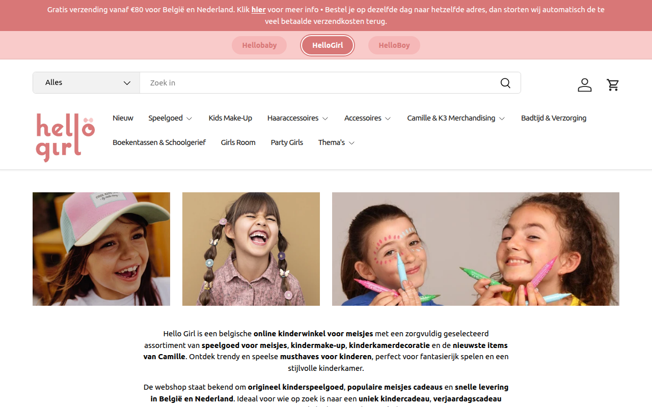 Screenshot van girl.helloshops.be
