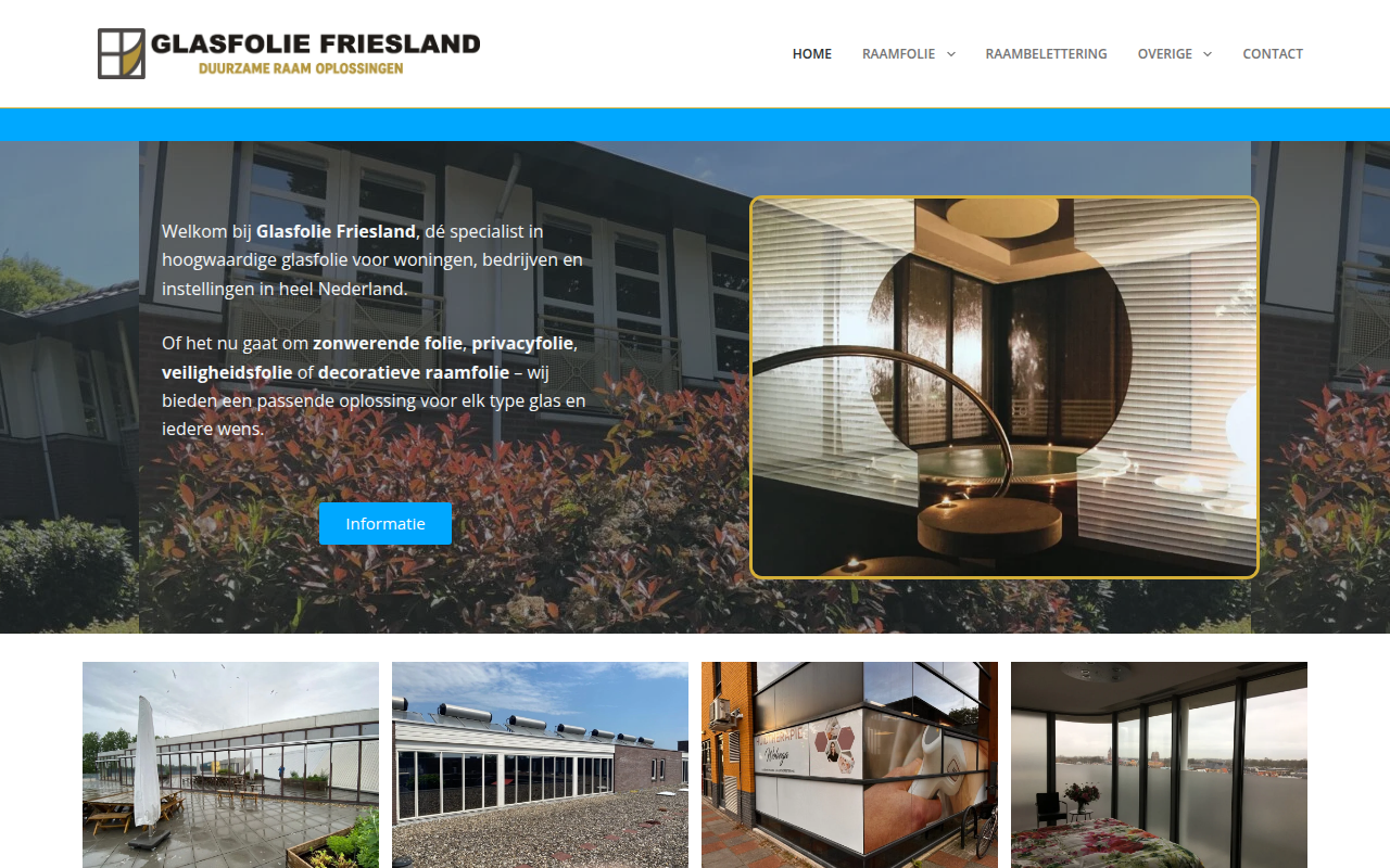Screenshot van glasfoliefriesland.nl