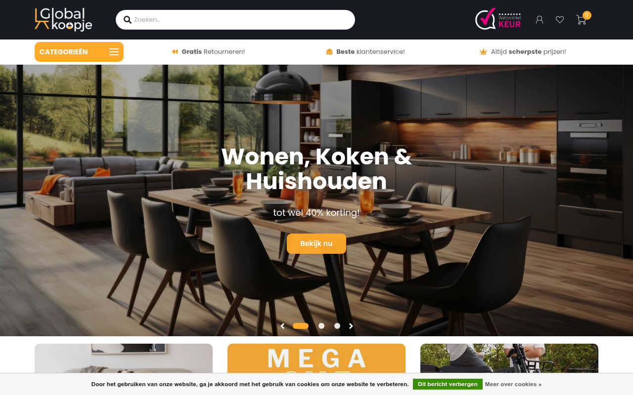 Screenshot van globalkoopje.nl