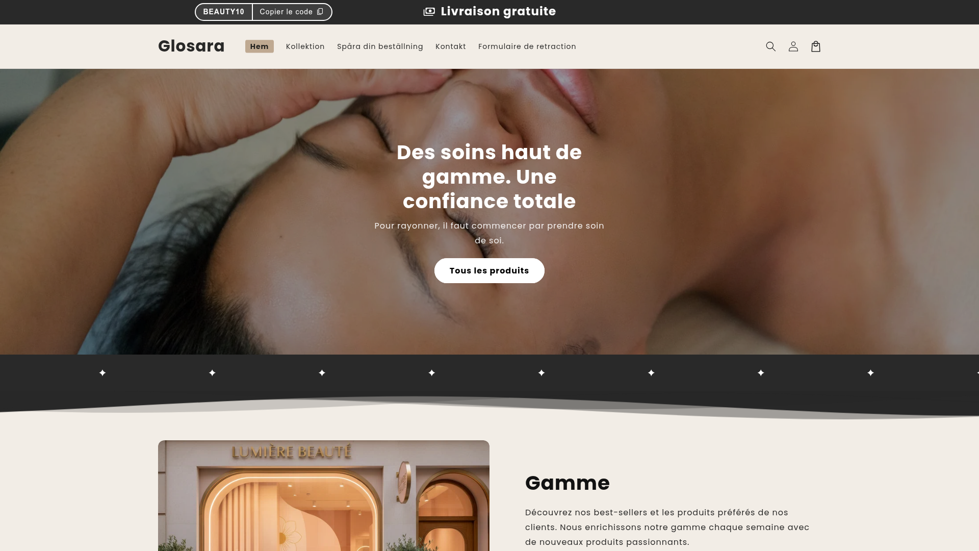 Screenshot van glosara.com