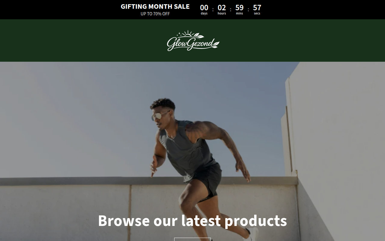 Screenshot van glowgezond.com