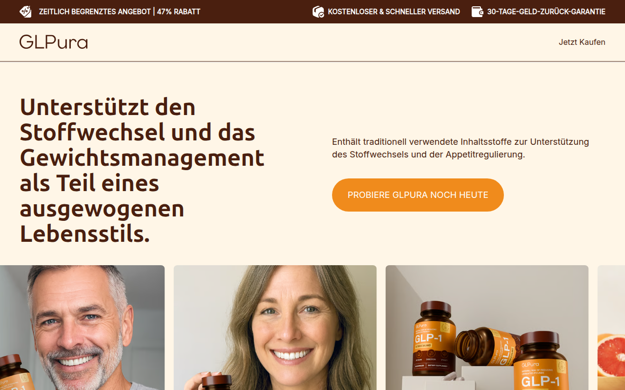 Screenshot van glpura.com